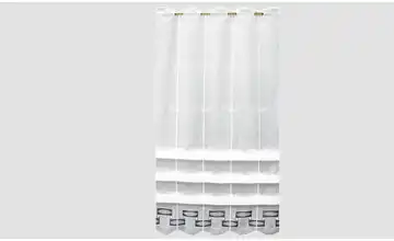 FLORENTINA Scheibengardine Anthrazit, Weiß 175 cm 80 cm