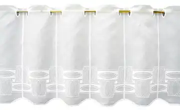 FLORENTINA Scheibengardine Weiß 65 cm 144 cm