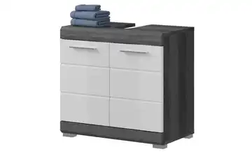 Waschbeckenunterschrank SCHLOONSEE, Breite 60cm, 2 Tür, 2 Fächer, mit Siphonausschnitt, MDF-Front in verschiedenen Farben erhältlich, Badmöbel, Badschrank, Kommode, Bad Schloonsee