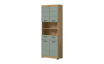 Hochschrank Schloonsee Eiche Artisan (Nachbildung), Salbeigrün