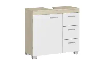 Waschbeckenunterschrank Weiß, Beige