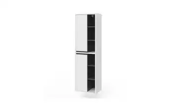 Hochschrank Weiß, Schwarz