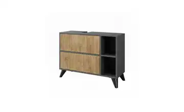 Waschbeckenunterschrank 80 cm Eiche, Anthrazit
