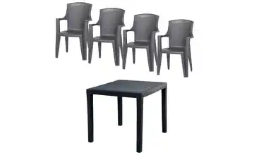 Siena Garden Gartenmöbel 5er-Set Eden