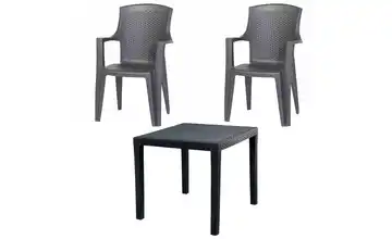 Siena Garden Gartenmöbel 3er-Set Eden