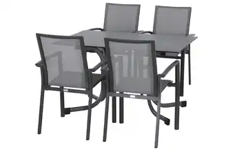 Siena Garden Gartenmöbel 5er-Set Velia