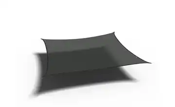 Siena Garden Sonnensegel Quadrat Coolfit Schwarz Bezug aus 285g/m² Polyethylen (HDPE), 500x500x500x500 cm 500 cm 500 cm 500 cm