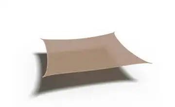 Siena Garden Sonnensegel Quadrat Coolfit Natur Bezug aus 285g/m² Polyethylen (HDPE), 500x500x500x500 cm 500 cm 500 cm 500 cm