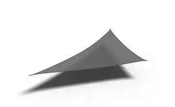 Siena Garden Sonnensegel 3-Eck Coolfit 500 cm 500 cm Grau Bezug aus 285g/m² Polyethylen (HDPE), 500x500x710 cm 710 cm