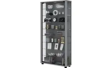 Vitrine Lumo links silberfarben