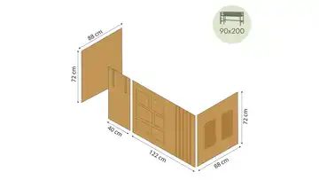 Hoppekids Vorhang für Spielbett 90x200 Creator