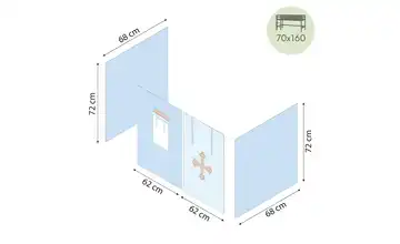 Hoppekids Vorhang für Spielbett 70x160 Fairytale Knight