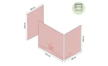 Hoppekids Vorhang Mittelhochbett 70x160 Princess