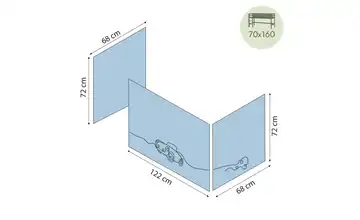Hoppekids Vorhang für Spielbett 70x160 Cars