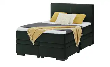 Boxi Boxspringbett mit Bettkasten Boxi Classic Smaragdgrün 140 cm Kaltschaumkern Samt H2