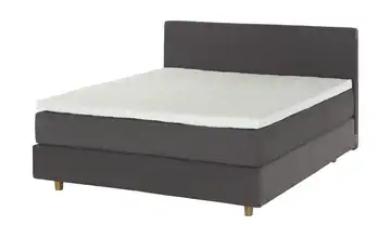 Jette Home Boxspringbett Jette Flex 63,5 cm 200 cm H2 & H4 Anthrazit Kaltschaumkern