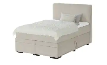 Boxi Boxspringbett mit Bettkasten Boxi Urban Natur 140 cm weich & hart Kaltschaumkern Cordstoff