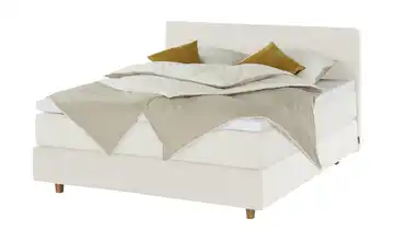 Jette Home Boxspringbett Jette Flex Creme 160 cm H3 & H4 Kaltschaumkern 63,5 cm