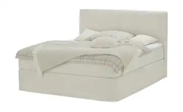 Boxi Boxspringbett Boxi Classic Creme 160 cm Cordstoff H3 Viscoschaumkern