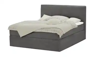 Boxi Boxspringbett Boxi Classic Anthrazit 160 cm Cordstoff H2 & H3 Kaltschaumkern