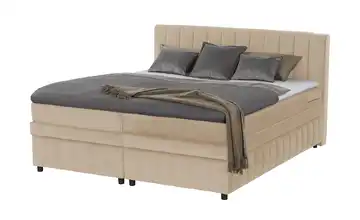 uno Boxbett mit Bettkasten Bruno Beige 180 cm H1 Kaltschaumkern