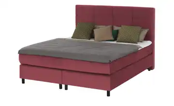 Boxspringbett Wind H1 180 cm Viscoschaumkern Ohne Bettkasten Bordeauxrot
