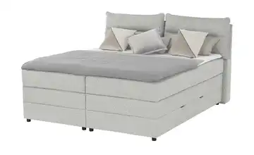 Boxspringbett mit Bettkasten Neto Hellgrau H2 140 cm Kaltschaumkern