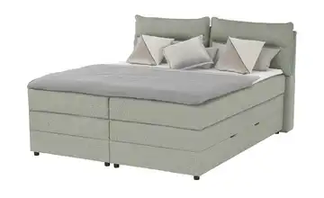 Boxspringbett mit Bettkasten Neto Mintgrün H1 180 cm Kaltschaumkern