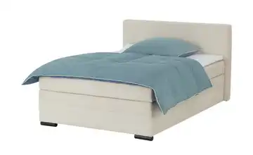 smart Boxbett mit Topper, Cordbezug, Beige Basic