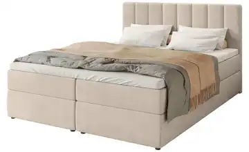 Boxbett mit Stauraum Devora 140x200 cm Creme