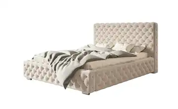 Polsterbett mit Stauraum Wigan 140x200 cm Beige