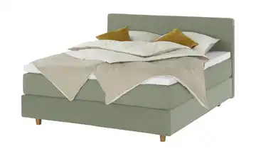 Jette Home Boxspringbett Jette Flex Grün 140 cm H3 Viscoschaumkern 63,5 cm