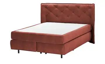 pop Boxspringbett Babylon 140x200 cm H4 Viscoschaumkern Korallenrot