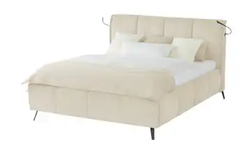 pop Polsterbett mit Bettkasten Pamela 180 cm H2 Natur Deluxe