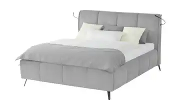 pop Polsterbett mit Bettkasten Pamela 180 cm H3 & H4 Grau Deluxe