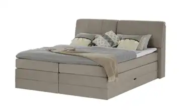 switch Boxspringbett mit Bettkasten Dilma Taupe 180 cm