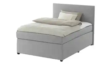 Boxspringbett mit Matratze und Topper, H3 Duke Silbergrau H3 90 cm