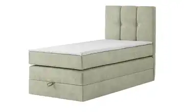 Boxspringbett mit Bettkasten Leeds Mintgrün 100 cm 4 cm
