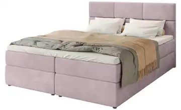 Boxbett mit Stauraum und Topper Boston 180x200 cm Rosa