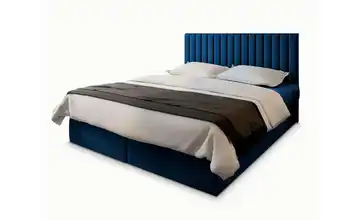 MASSENO Boxbett mit Bettkasten Bresel 140x200 cm Dunkelblau