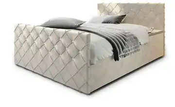 MASSENO Boxbett mit Bettkasten Mandi 160x200 cm Beige