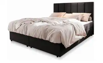 MASSENO Boxbett mit Bettkasten Meril 140x200 cm Anthrazit Flachgewebe fein