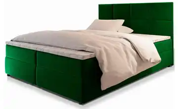 MASSENO Boxbett 140x200 cm Grün Teddy