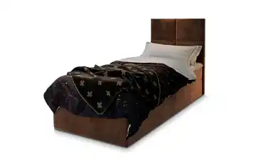 MASSENO Boxbett 80x200 cm Braun Teddy