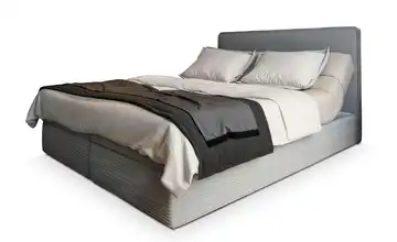 MASSENO Boxbett mit Bettkasten Astor 140x200 cm Hellgrau