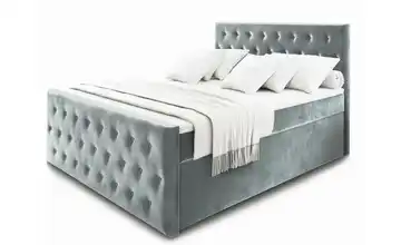 MASSENO Boxbett 140 cm 140x200 cm Hellgrau