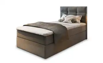 MASSENO Boxbett mit Bettkasten Glos 80x200 cm Grau Velours