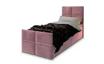 MASSENO Boxbett mit Bettkasten Ariel Rosa 80x200 cm Teddy