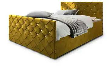 MASSENO Boxbett mit Bettkasten Mandi 140x200 cm Gelb