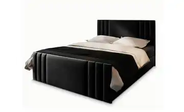 MASSENO Boxbett mit Bettkasten Kanes 140x200 cm Schwarz